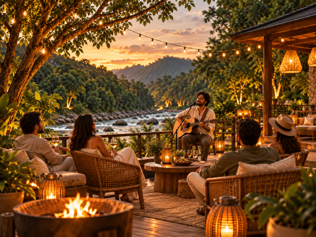 Weekend music evening at Anandavana Resort Jim Corbett